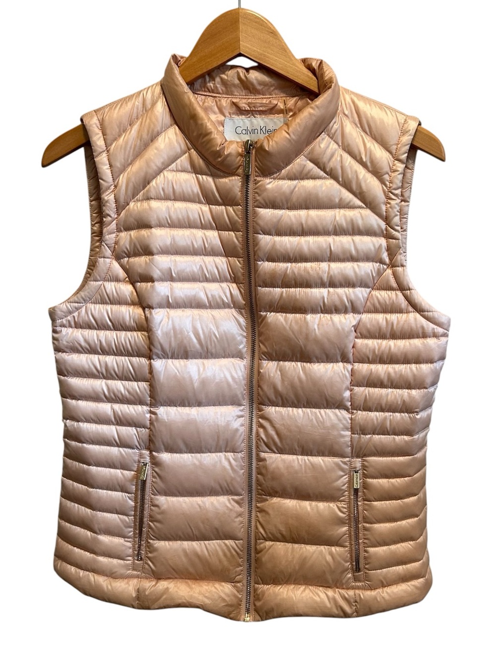 Calvin Klein Peachy Pink Quilted Down Vest Size M